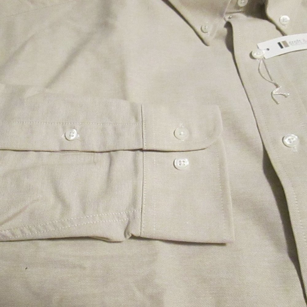 🎈 #SOLD# CROFT & BARROW MEN’S TAN/BEIGE DRESS SHIRT – 17/36 NEW 🎈 - Picture 6 of 15